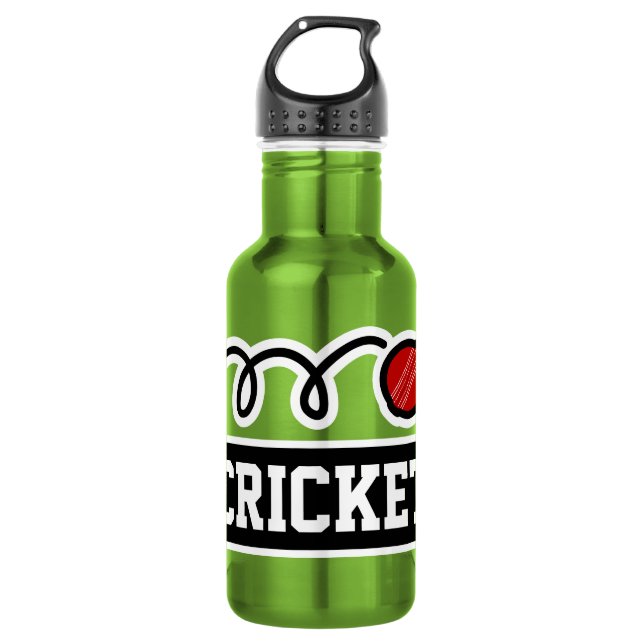 Cricket-Sportarten für Personalisierte individuell Edelstahlflasche (Vorderseite)