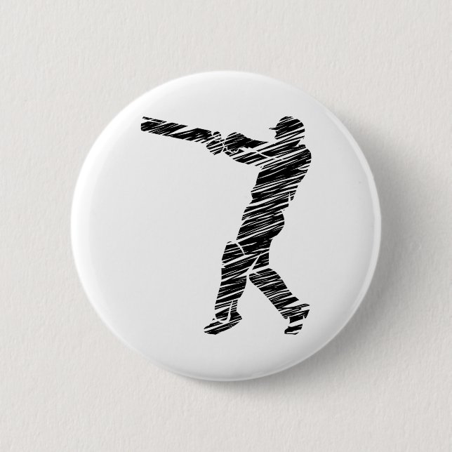 Cricket-Sportler 6  Button (Vorderseite)