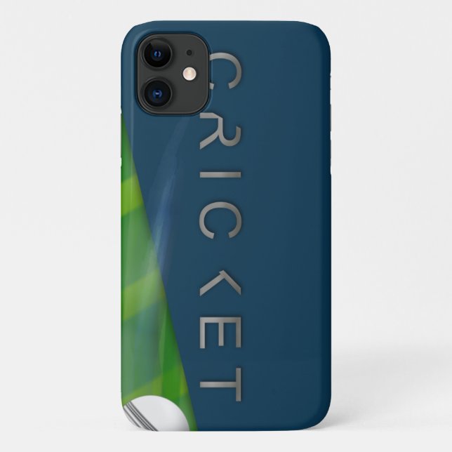 Cricket Sports Ball Field Schwarzer Sport Case-Mate iPhone Hülle (Rückseite)