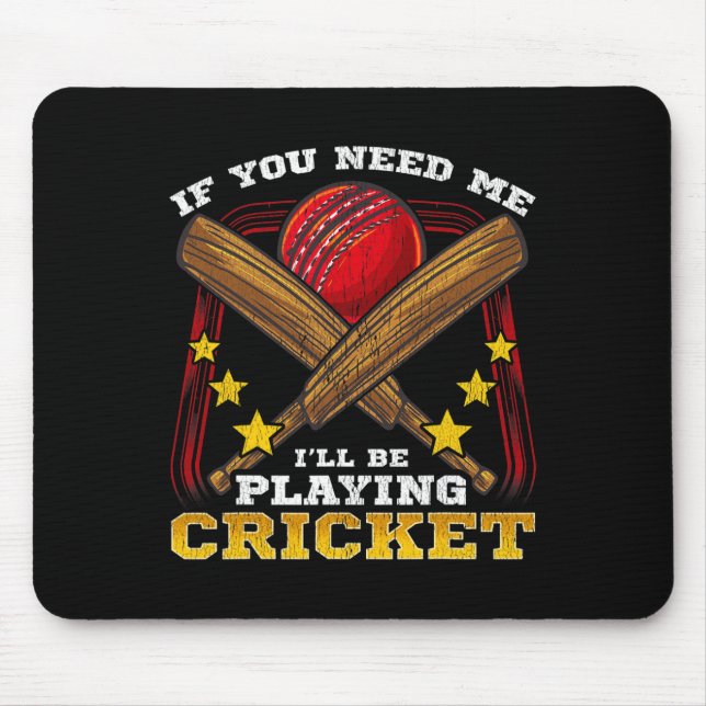 Cricket Sports Game Funny Apparel Gift  Mousepad (Vorne)