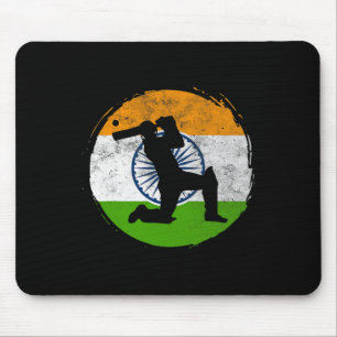Cricket-Sportspiel Flagge Indiens Cricket-Spieler Mousepad