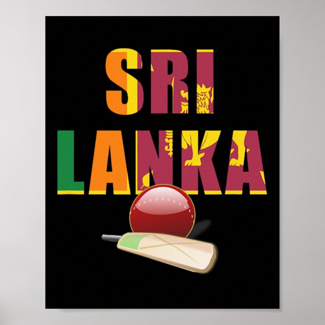 Cricket Sri Lanka Flag T Ll  Poster (Vorne)
