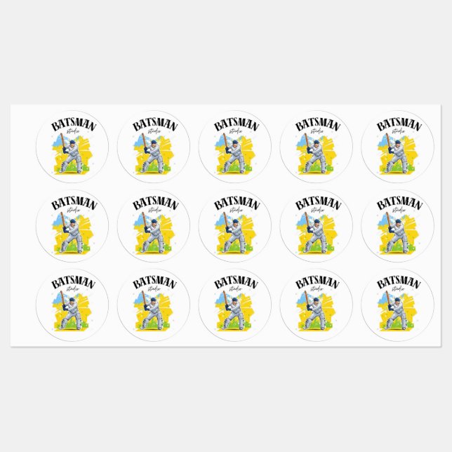 Cricket Stickers 2024 Etiketten (Blatt)