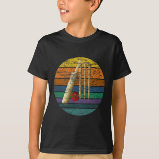Cricket Stumps Vintage T-Shirt für Cricket-Fan Bow