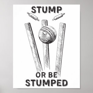 Cricket T20 Jersey Stump oder gestumpt werden Poster