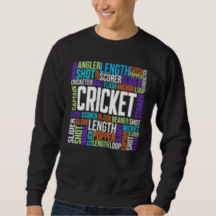 Cricket Terms Cricket Sport Jersey Zubehör Cri Sweatshirt