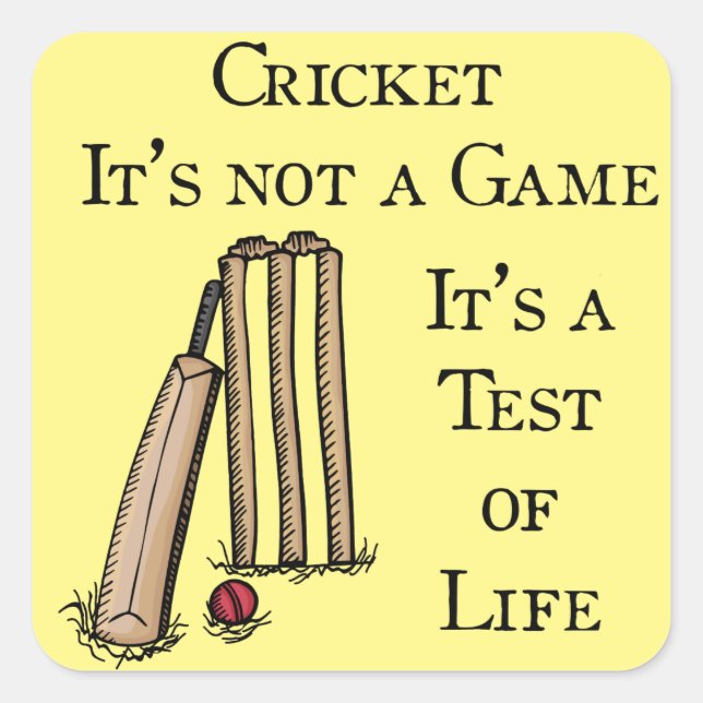 Cricket Test Match Sticker (Vorderseite)
