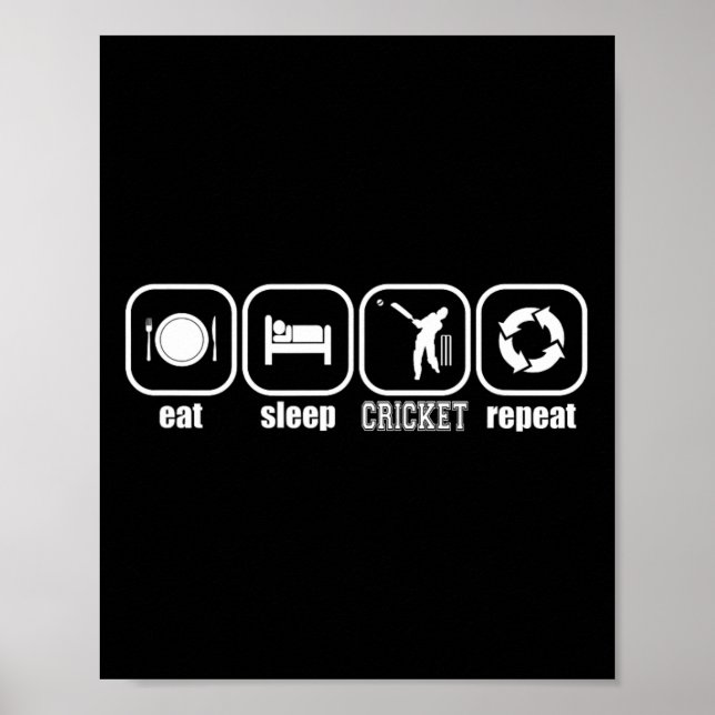 Cricket-Training essen Poster (Vorne)
