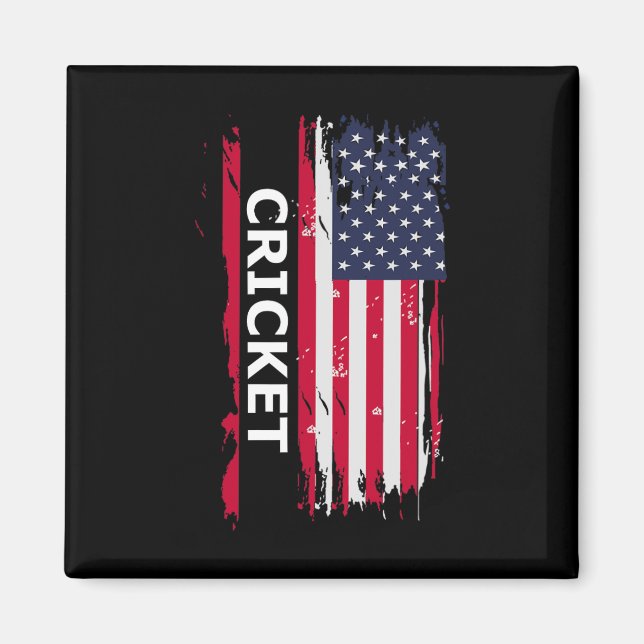 Cricket und Cricketspieler  Magnet (Vorne)