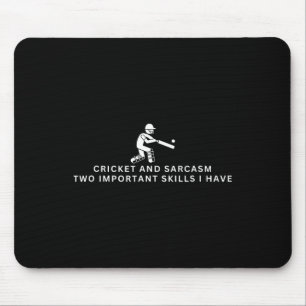 Cricket und Sarkasmus Lustiger Cricket-Spieler  Mousepad
