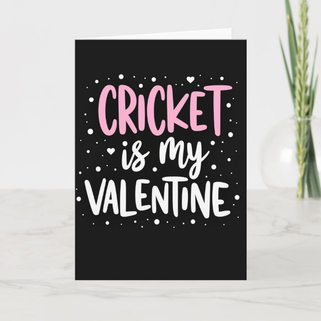 Cricket Valentine Greeting Card Karte (Vorderseite)