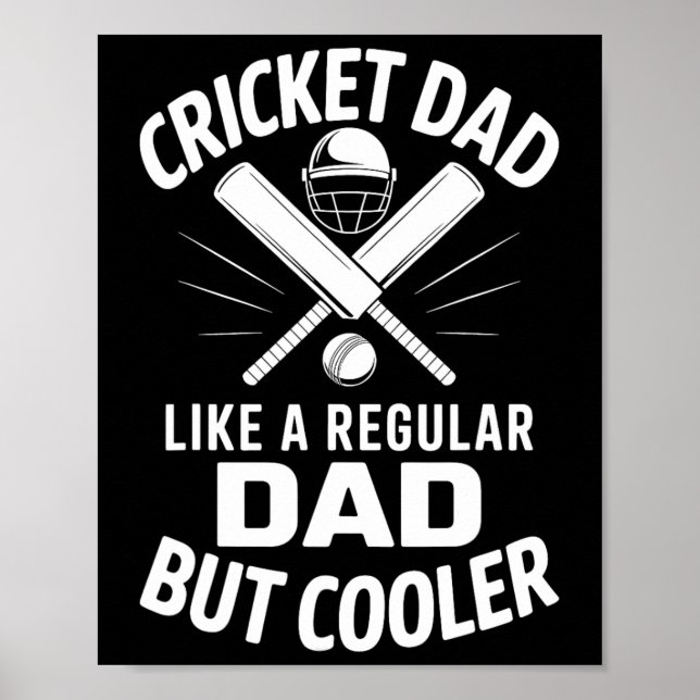 Cricket-Vater Lustiger Cricket  Poster (Vorne)