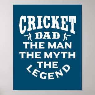 Cricket Vater Mann Der Mythos Die Legende Cricket Poster