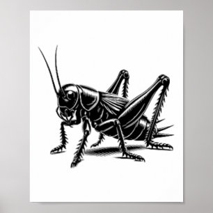 Cricket-Vater-Mutter-Liebhaber - Monochromes Crick Poster