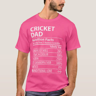 Cricket Vater Nutrition Fakten Funny Cricket Vater T-Shirt