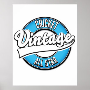 Cricket Vintage All-Star-Logo Poster