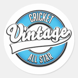 Cricket Vintage All-Star-Logo Runder Aufkleber