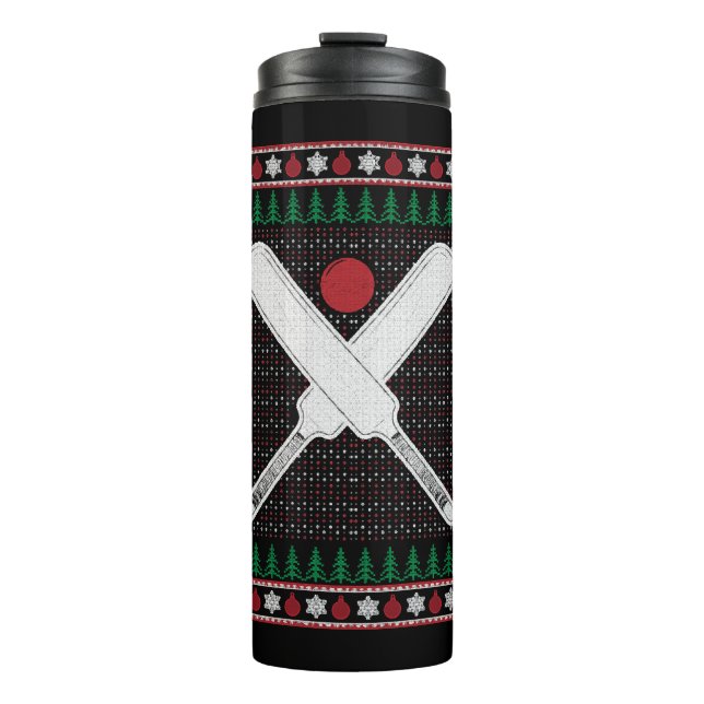 Cricket Weihnachten Thermosbecher (Vorderseite)