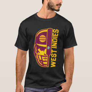 Cricket West Indies Fans Helm Ball and Bat T-Shirt