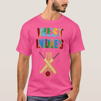 Cricket West Indies Flag Schläger Ball Wicket T-Shirt