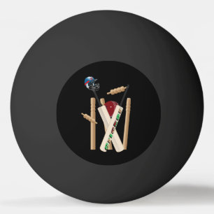 Cricket-Wickel, -Fledermäuse und -Ball, Tischtennisball