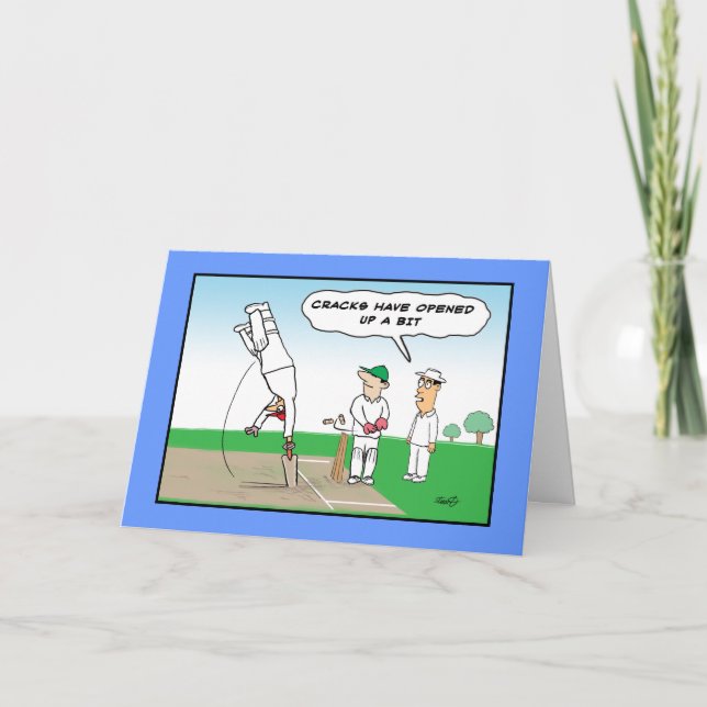 Cricket Wicket - Funny Birthday Karte (Vorderseite)