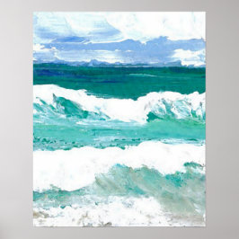 CricketDiane Beach Poster - Ozeanwellen in Aktion