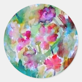 CricketDiane Flower Garden Runder Aufkleber