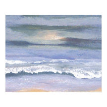 CricketDiane Ocean Art Poster - Beach Twilight