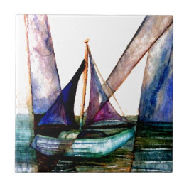 CricketDiane Segelboot-abstraktes 1 Segeln Fliese