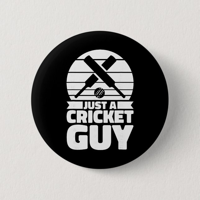 Cricketer Cricketing Tsman - Umpire Just A Cricket Button (Vorderseite)