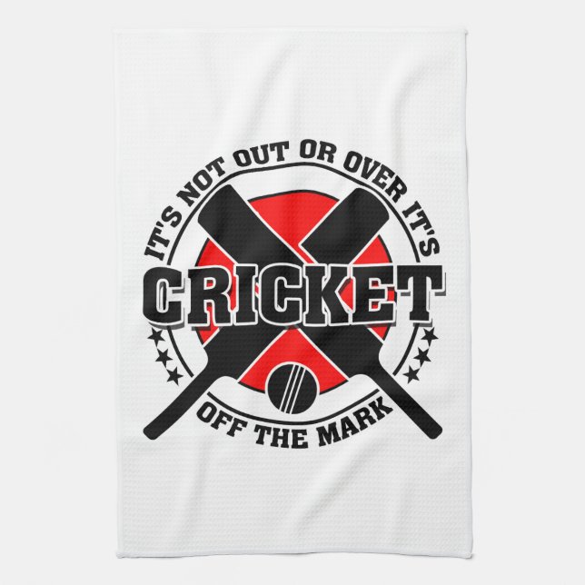 Cricketer ist vom Mark Cricket abgeschnitten Handtuch (Vertikal)
