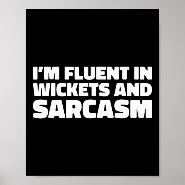 Cricketer Umpire - Bowler Tsman Cricketing Cricket Poster (Vorne)