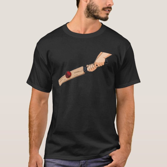Cricketer Umpire Cricketing  Batsman Bowler Cricke T-Shirt (Vorderseite)