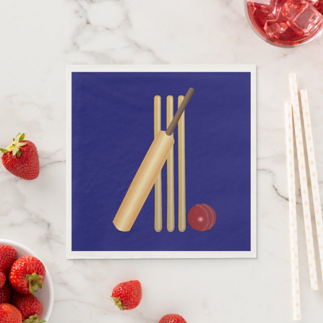 Cricketspiel Serviette (Beispiel)