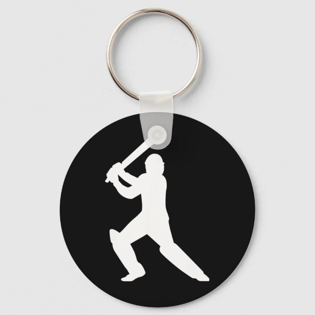 Cricketspieler 1  schlüsselanhänger (Vorderseite)