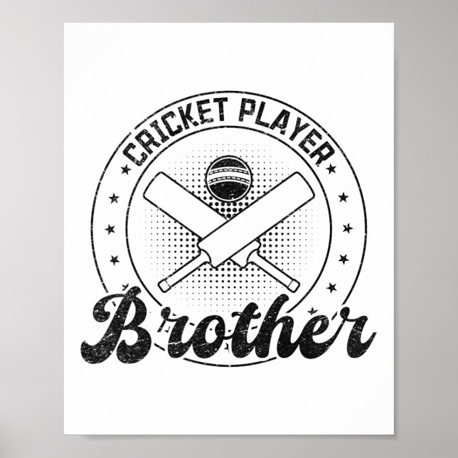 Cricketspieler-Bruder Poster (Vorne)