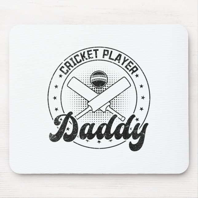 Cricketspieler Daddy  Mousepad (Vorne)