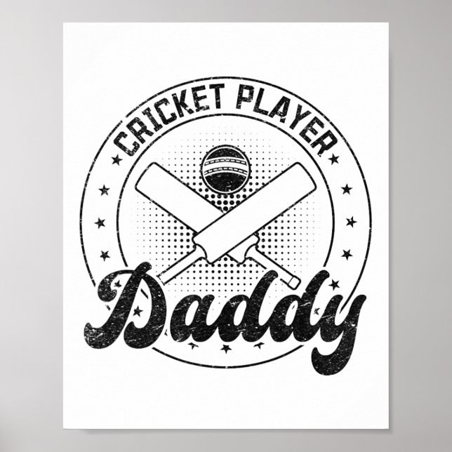 Cricketspieler Daddy  Poster (Vorne)