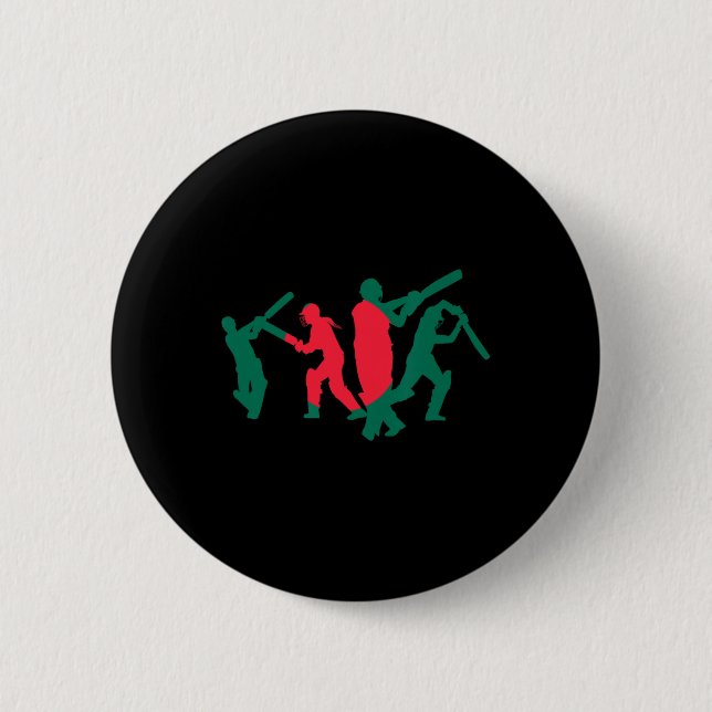 Cricketspieler Design 1  Button (Vorderseite)