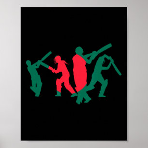 Cricketspieler Design 1 Poster