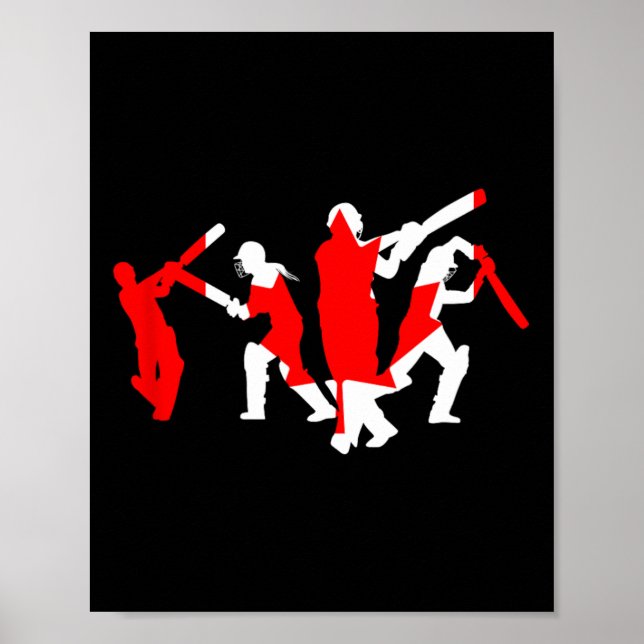 Cricketspieler-Design  Poster (Vorne)