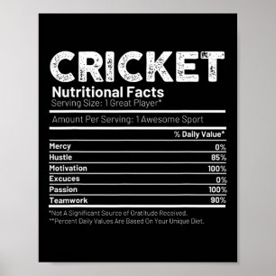 Cricketspieler-Geschenk für Männer Poster