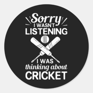 Cricketspieler Ll T Coach Cricketer Runder Aufkleber