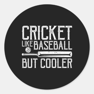 Cricketspieler-Outfit Cricket Bowler Cricket-Match Runder Aufkleber