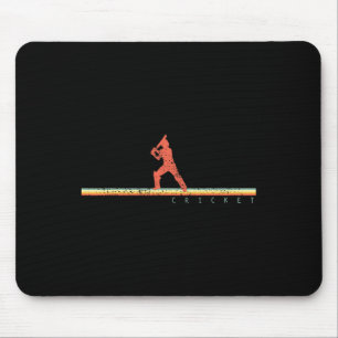 Cricketspieler-Trainer-Geschenk Sport Retro Mousepad