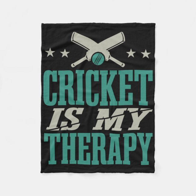 Cricketspieler Training Cricket Fleecedecke (Vorderseite)