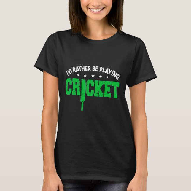 Cricketspieler Training Cricket Männer  T-Shirt (Vorderseite)