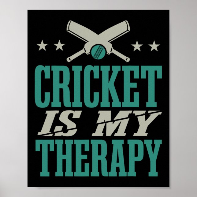 Cricketspieler Training Cricket  Poster (Vorne)