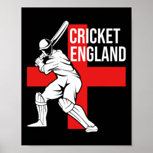 Cricketspieler Uk England Cricket für Männer Poster